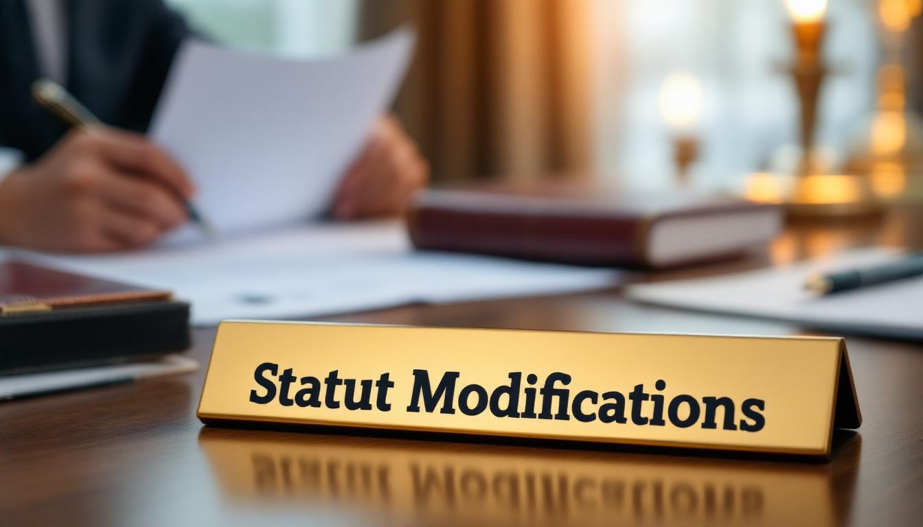 Les obligations légales lors d'une modification de statuts
